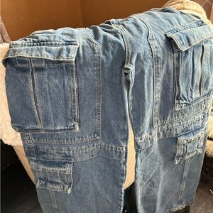 Women Zara multipocket cargo jeans relaxed Fit size 6 Brand New tags